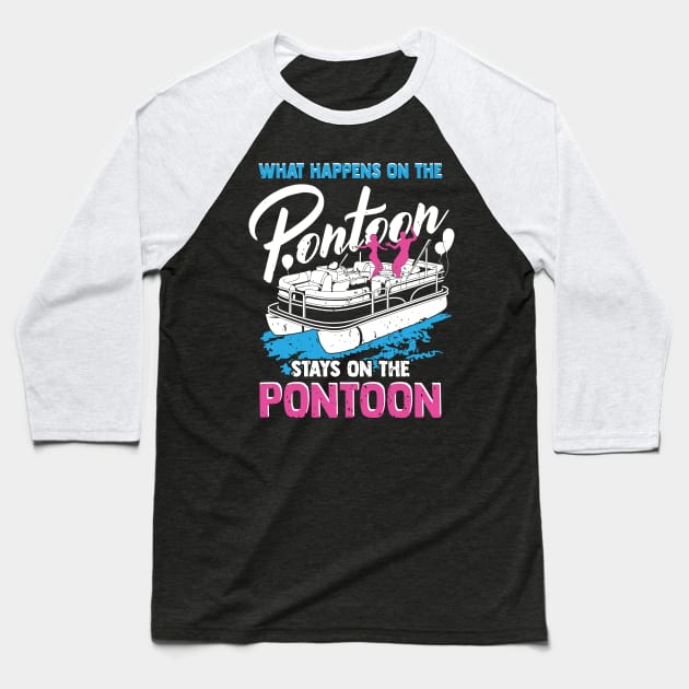 Funny Pontoon Party Boating Gift Baseball T-Shirt by Dolde08